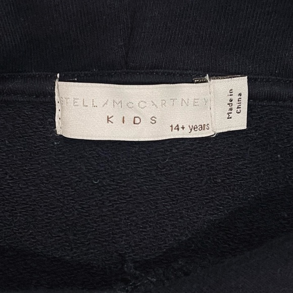 Stella McCartney Kids Hoodie Boys 14 Girls Skater Cotton Hooded Sweatshirt Black - Picture 3 of 5